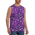 thumbnail image 2 of Balery Purple Snowflakes Camisetas sin mangas para hombre, absorbe la humedad y protege contra el mal olor.-Large, 2 of 7