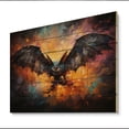 thumbnail image 2 of Designart "Bat Nocturnal Wings composition" Animals Print on Natural Pine Wood, 2 of 5