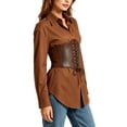 thumbnail image 3 of Women Corset Top Medieval Costume Halloween Cosplay Halloween Costume Size S-XL, 3 of 4