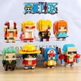 thumbnail image 2 of Figura de Anime ONE PIECE, modelo BrickHeadz, bloques de construcción, dibujos animados, Luffy, Nami, Zoro, Sanji, Chopper, Hancock, juego de muñecos de juguete, regalos, 2 of 5