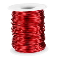 Uxcell 16 Gauge Aluminum Craft Wire 1.5mm 98.5ft Flexible Bendable Anodized Metal Jewelry Sculpting Wire for Jewelry Making Modelling Craft DIY, Red