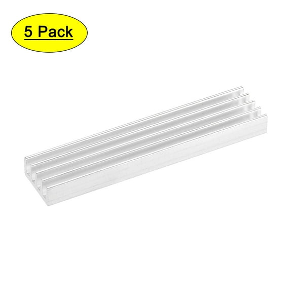 Electronics Cooler Heatsink for MOS GPU IC Chip Silver 50 x 11 x 5 mm 5pcs