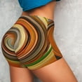 thumbnail image 4 of Qekee Colorful Swirl Women Workout Shorts, Sports shorts, Scrunch Butt Lifting Gym Shorts, Breathable Soft - XX-Large, 4 of 9