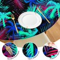 thumbnail image 4 of Hawaiian Sunset Beach Round Tablecloth - Elastic Edge, Waterproof, Scratch-Resistant - Boho Tropical Paradise Table Cover for 48" Outdoor Tables, 4 of 5