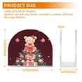 thumbnail image 3 of WOBOGO Pink Teddy Bear Clear Acrylic Napkin Holder Kitchen Tissue Face Towel Cocktail Rack Bar Restaurant Dinner Paper Dispenser, 3 of 9