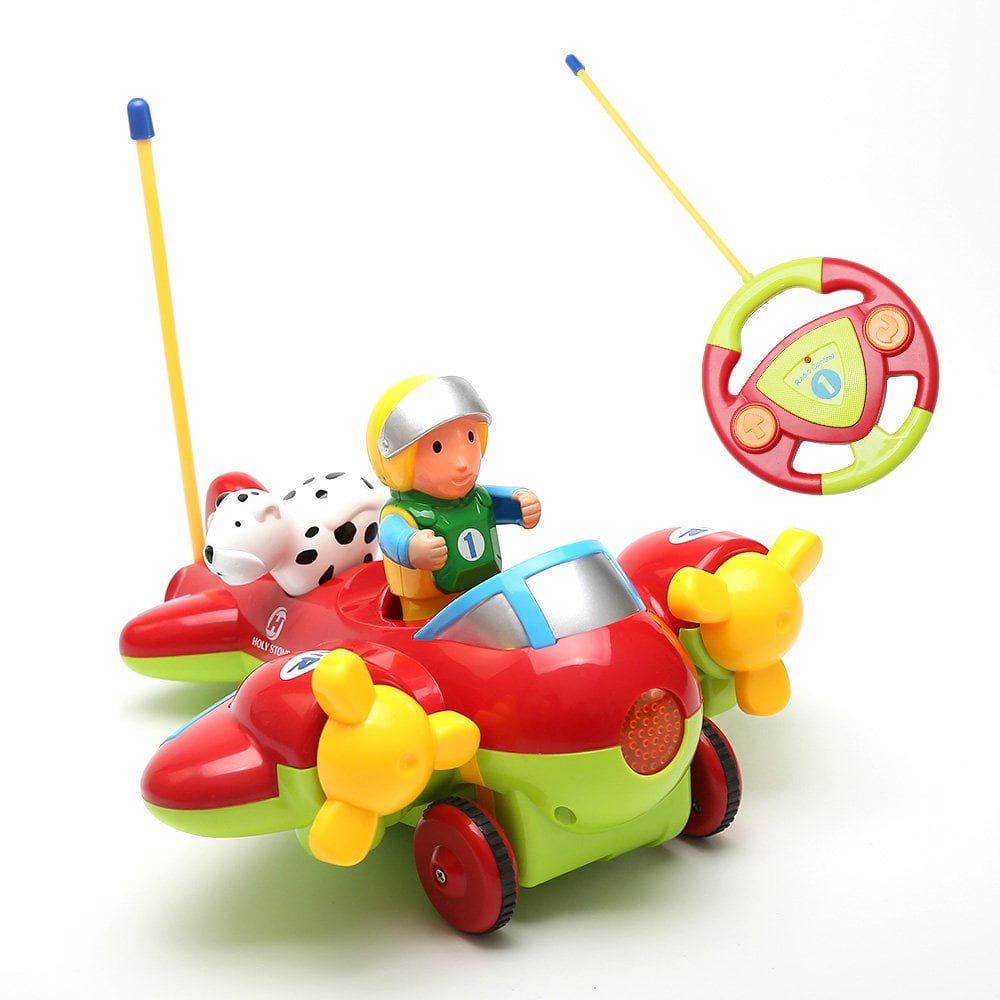 PlayWorld Gobbles of Giggles Cartoon RC Airplane for Kids - Red