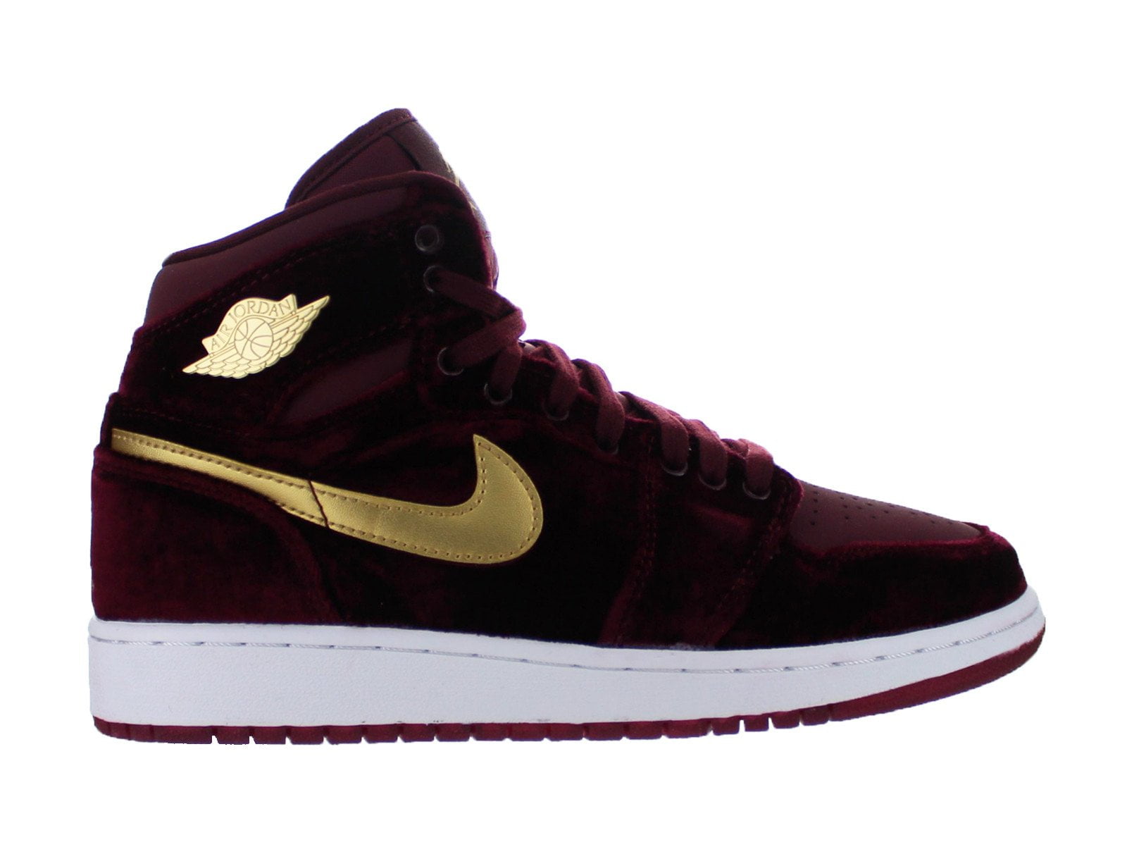Air Jordan 1 Retro High Premium GS Heiress Velvet Night Maroon Metalli -  Walmart.com