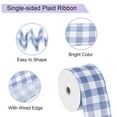 thumbnail image 3 of Plaid Check Ribbon, Wired Edge Gingham Ribbon for Gift Wrapping, DIY, Christmas Decoration and Bow Craft Deep Blue / 2.5 Inch x 10 Yards, 3 of 6