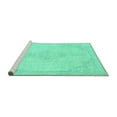 thumbnail image 2 of Ahgly Company Machine Washable Indoor Rectangle Abstract Turquoise Blue Modern Area Rugs, 5' x 8', 2 of 4