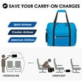 thumbnail image 5 of 17X13X8 Inches JetBlus Airlines Personal Item Under Seat Duffel bag Suitable for Major Airlines including Spirit, Jetblue, Frontier, and American - Duffel Bag Design, 5 of 5
