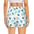 thumbnail image 3 of Picia Sea Turtle Pattern Women's 2 in 1 Athletic Running Shorts High Waisted Workout Casual Gym Sweat Shorts with Comfy Liner Zipper Pockets-Large, 3 of 9