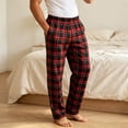 thumbnail image 4 of CYiJun Plaid Pajama Pants for Mens Soft Comfy Loungewear Sleepwear Lightweight Sleep Pant, 4 of 8