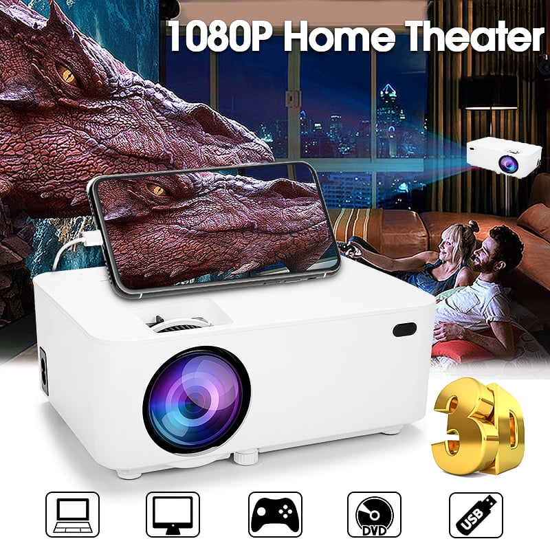 FHD 1080P LED Projector Home Theater with DVD Player HIFI Speakers with