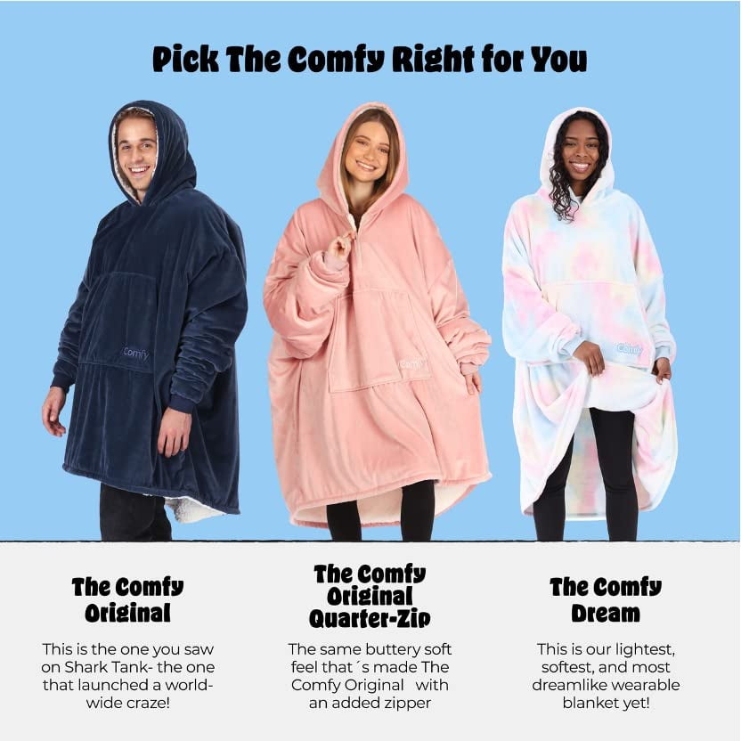 The comfy original oversized microfiber online & sherpa wearable blanket reviews