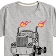 thumbnail image 3 of Instant Message - Transportation - 18-Wheeler Flames - Toddler & Youth Short Sleeve T-Shirt, 3 of 6