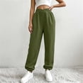 thumbnail image 2 of Inleife Women's Fashion Solid Color Bundling Of Feet Trousers Drawstring Full Length Cuffed Pants with Pocket, 2 of 4