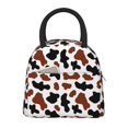 thumbnail image 1 of Balery Brown Black Cow Bolsa de Almuerzo para Mujeres, Caja de Almuerzo, Bolsa de Almuerzo Pequeña Impermeable, Tote de Almuerzo Reutilizable con Gran Capacidad, 1 of 6