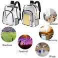 thumbnail image 4 of Mochila Fomaris de plástico transparente transparente negro, paquete de 2, 4 of 7