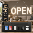 Warm White LED Open Sign 40