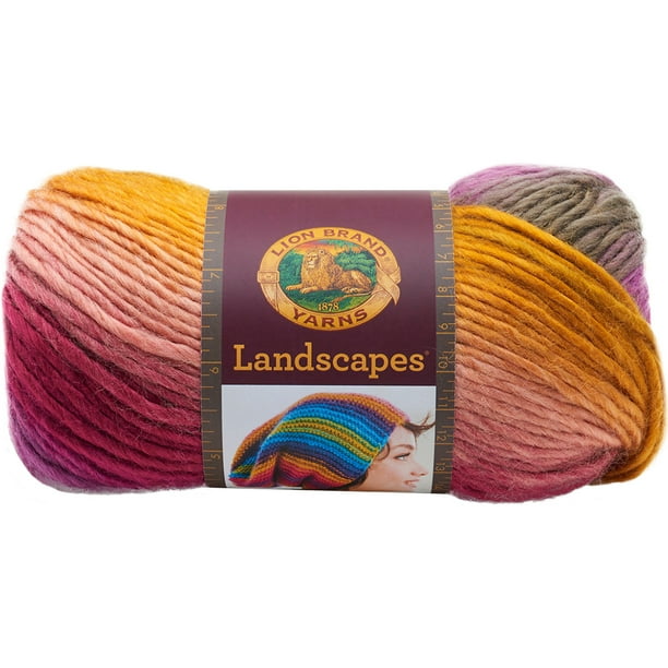 Lion Brand Yarn Landscapes Coral Reef SelfStriping Medium Acrylic