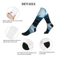 thumbnail image 5 of Lsque Blue Thunder Storm Dragon Pattern Sport Compression Socks for Men & Women 15-20 mmHg Knee High Nurse Pregnant Running Medical and Travel Athletic, 5 of 6
