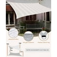 thumbnail image 5 of Sun Shade Sail 14x18Ft Boho Sage Green Striped Farmhouse Style Uv Block Sunshade Canopy Outdoor Shade Cover Rectangle Shade Cloth For Patio Garden Yard Deck Pergola, 5 of 6