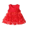 thumbnail image 2 of LYMAYTER Newborn Infant Baby Girls Dresses Sleeveless Flower Sundress Summer Princess Tulle Tutu Dress 0M-3Y, 2 of 11