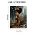 thumbnail image 2 of Nawypu Black Queen Music Hair Wall Art Abstract Canvas African Women Bedroom Office Artwork Painting Music Note Wall Decor Love Music and tattooed Poster Contemporary Home Decor Framed Ready to Hang, 2 of 5