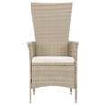 thumbnail image 5 of vidaXL 9 Piece Outdoor Dining Set with Cushions Poly Rattan Beige, 5 of 5