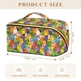 thumbnail image 4 of FORMRS Makeup Bag Travel Cosmetic Organizer for Women Fold Flat Zipper Pouch with Handle, Cartoon Birds Pattern, 4 of 8