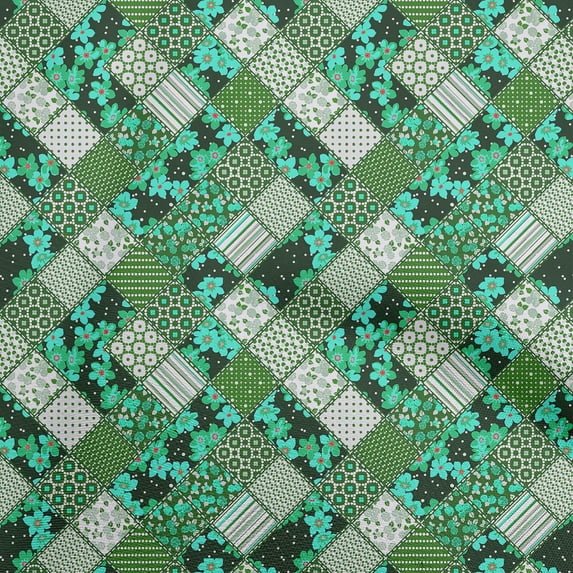 oneOone Silk Tabby Dark Green Fabric Floral Sewing Fabric By The Yard Printed Diy Clothing Sewing Supplies 42 Inch Wide