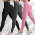 thumbnail image 2 of Women Seamless Gym High Waist Yoga Pants Hip Lifting Outdoor Sports Tight Waist Letter Sand Washed Pants Exercise Yoga Leggings, 2 of 9