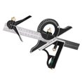 thumbnail image 2 of 3-Piece 300mm (12-inch) Stainless Steel & Aluminum Combination Square Set with Precision 1mm Scale – Multi-Functional Woodworking Tool for Angle, Circle Center, Length & Horizontal Measurement,, 2 of 7