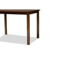 thumbnail image 3 of Baxton Studio Abilene Mid-Century Light Brown Fabric Upholstered and Walnut Brown Finished 5-Piece Wood Dining Set, 3 of 6