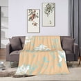 thumbnail image 6 of Pastel Floral Textures Throw Blanket, Fluffy Soft Cozy Blanket Flannel Plush Microfiber Couch Throw 40"x30", 6 of 7