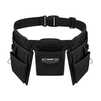 Genuine Leather Framer's Rig Tool Belt 3450 Black, With 10 Sliding Pouches And 3 Hammer Holders Built Tough For Construction Work Comfortable All Day Commercial Grade Quality