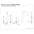 thumbnail image 4 of Kingston Brass Heritage 8" Center Kitchen Faucet With Side Sprayer, 4 of 4