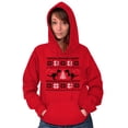 thumbnail image 3 of Ugly Christmas T-Rex Dinosaur Party Unisex Plus Fleece Graphic Hoodie Brisco Brands 3X, 3 of 5