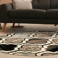 thumbnail image 2 of BNM Modern Trellis Indoor Area Rug, 8' Round, Ivory, 2 of 4
