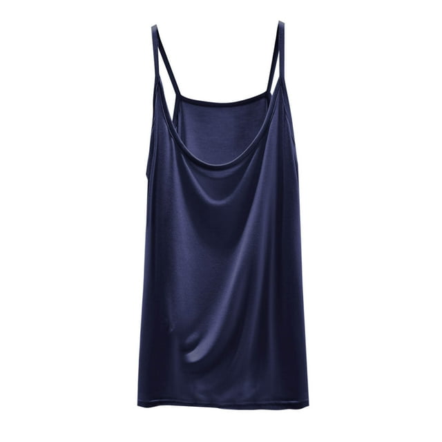 Posijego Camisoles Grande Taille pour Femmes, Encolure Dégagée, Bretelles Spaghetti, Camisole Sans Manches