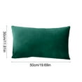thumbnail image 3 of Darzheoy Throw Pillow Cover Rectangle Velvet Green Cushion for Sofa Bed Decor Soft Home Decorative Pillow Case 30x50 Inches, 3 of 6