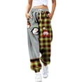 thumbnail image 2 of Pantalones deportivos casuales holgados con estampado navideño para mujer de Europa y América Pantalones casuales para mujer, 2 of 5