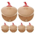 thumbnail image 1 of 6pcs Finger Castanets Wood Castanets Percussion Castanets Musical Instruments, 1 of 2