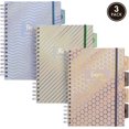 thumbnail image 3 of Pukka Pad, Haze B5 Notebook , Pack of 3 Wirebound Notebooks with 5 Repositionable Dividers with Storage Pockets and Tabs for Organisation and Personalisation , 200 Pages, 100 Sheets of 80GSM Paper, 3 of 9