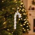thumbnail image 5 of 6PCS Christmas Candy Cane Ornaments for Tree Decor, Vintage Glitter Baubles for Wreath Garland, Shatterproof Classic Candy Decorations for Holiday Party Decor, 4.9IN, 5 of 5