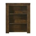 thumbnail image 2 of Benjara Maryl 26 Inch Pier Bookcase with 2 Shelves, Solid Wood, Antique Oak Brown, 2 of 5