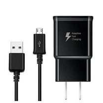 for Lava V2 3GB Adaptive Fast Charging Wall Charger Kit Set with Micro 2.0 USB Cable - Black