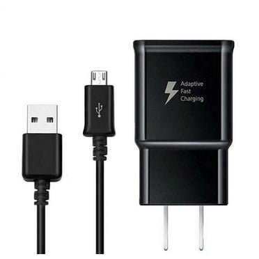 for ZTE Tempo X Adaptive Fast Charging Wall Charger Kit Set with Micro 2.0 USB Cable - Black