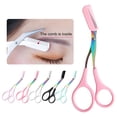 thumbnail image 2 of Eyebrow Scissors Detachable Comb Ergonomic Smooth Edge Sharp Blade Portable Eyebrow Trimming Stainless Steel Waterproof Eyebrow Trimmer Beauty Tool, 2 of 8