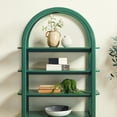 thumbnail image 4 of Walker Edison Modern Arched Cabinet Bookcase with Storage, Green, 4 of 12